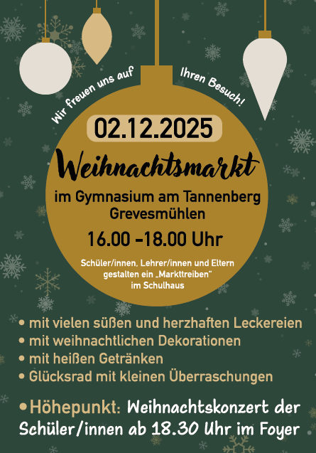 Einladung zum Weihnachtsmarkt